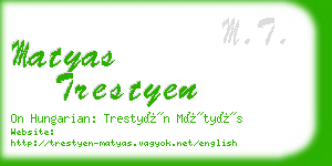 matyas trestyen business card